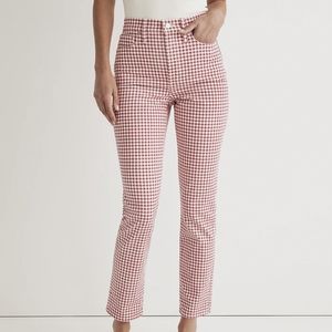 Madewell Red Gingham Perfect Vintage Jean